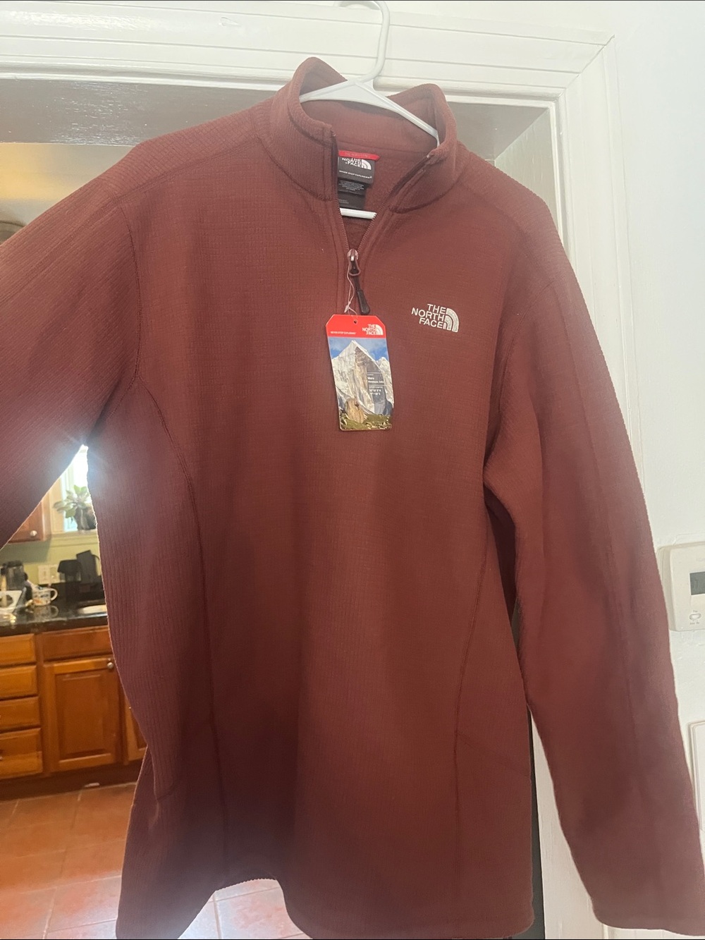The North Face Men's Half-Zip Pullover Jacket - “cherry stain”